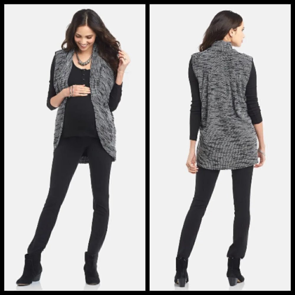 💕TART💕 Kulanga Faux Leather Trim Wrap Vest